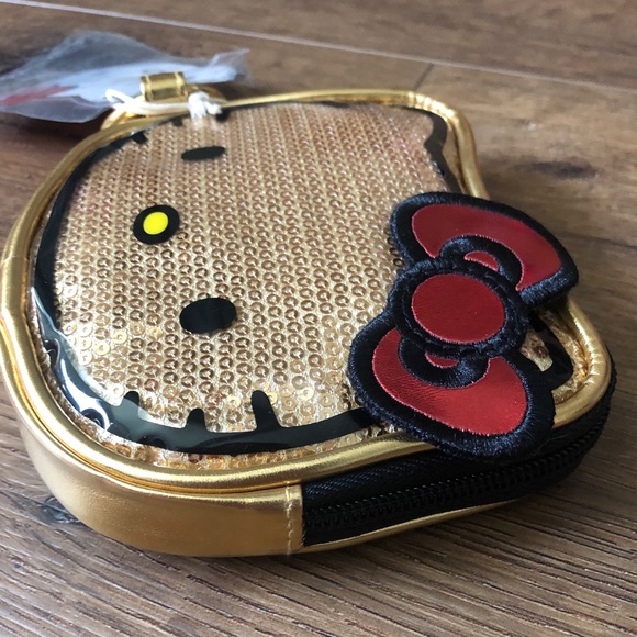 HELLO KITTY (Loungefly)-NWT Gold Clutch Bag - Picture 3 of 16